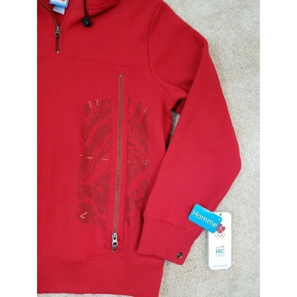 CANADA ~Mens/Homme Size M~ Red Hoodie Canada Letters Logo Oversized Cotton NWT. - Picture 4 of 12